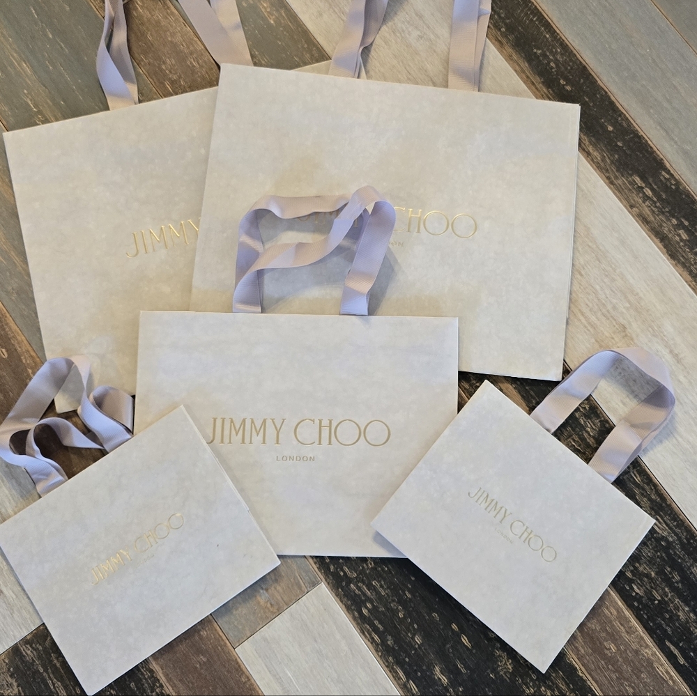 Jimmy Choo Cream/Gray Gift Bag Set - Picture 13 of 13